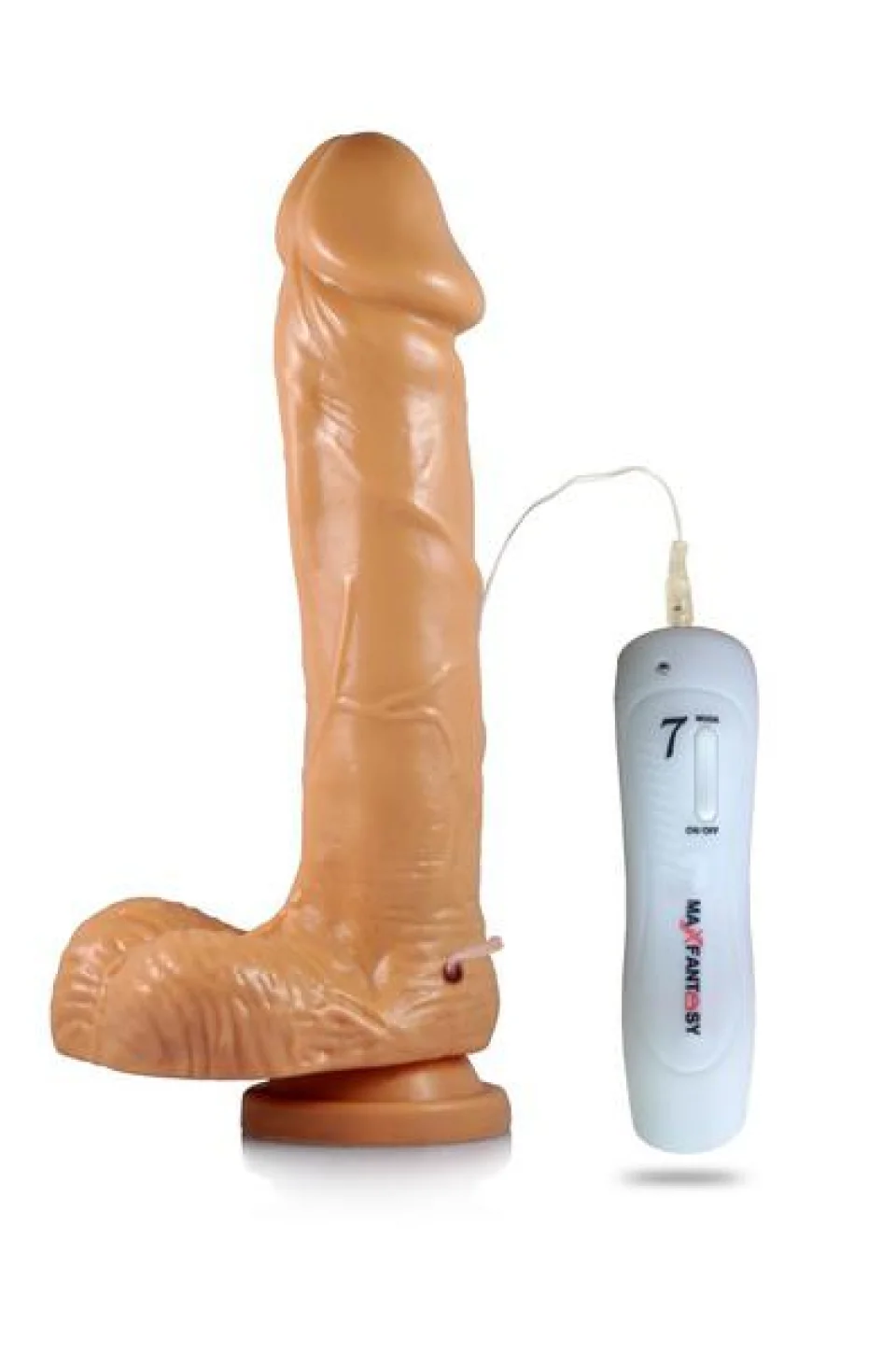 #11568 - 19 cm Titreşimli Kumandalı Gerçekçi Dildo Vibratör