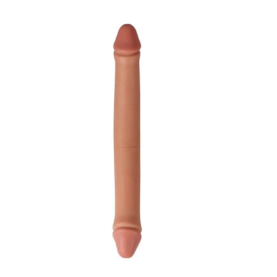 #1100 - 34 cm Çift Taraflı Gerçekçi Dildo Anal Vajinal Penis