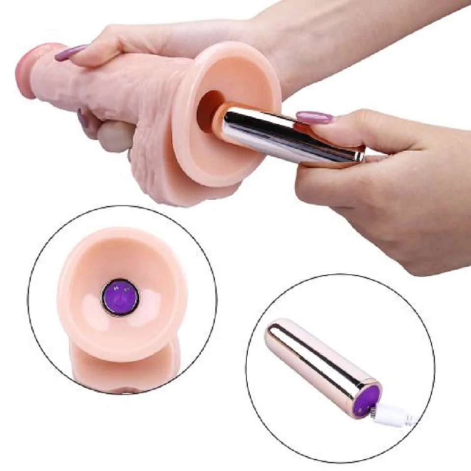 #11596 - 21 CM Gerçekçi Dildo Titreşimli Penis
