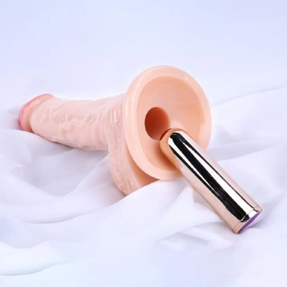 #11598 - 21 CM Gerçekçi Dildo Titreşimli Penis