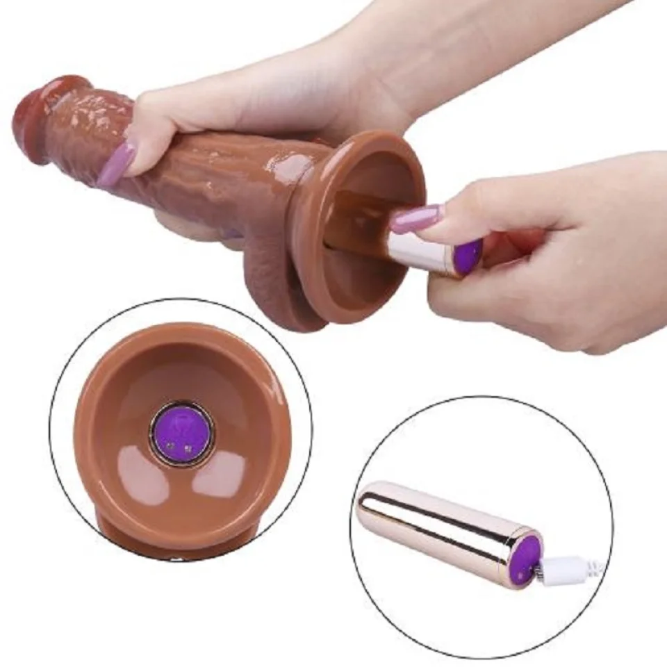 #11602 - 19 CM Ger&ccedil;ek&ccedil;i Dildo Titreşimli Penis