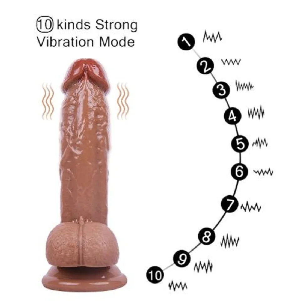 #11603 - 19 CM Ger&ccedil;ek&ccedil;i Dildo Titreşimli Penis