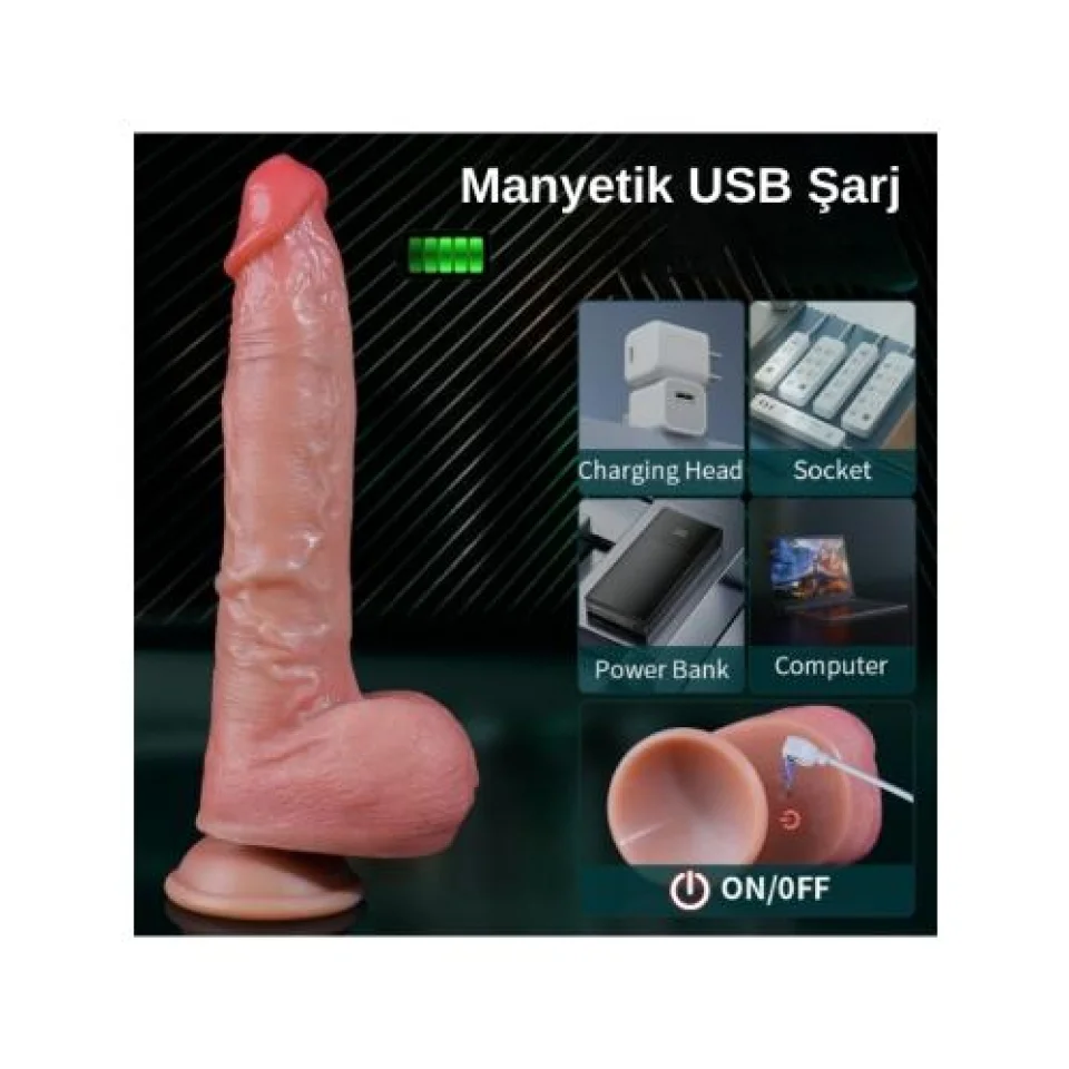 #11663 - Isıtma İleri Geri ve Dönme Fonksiyonlu Gerçekçi Melez Vibratör