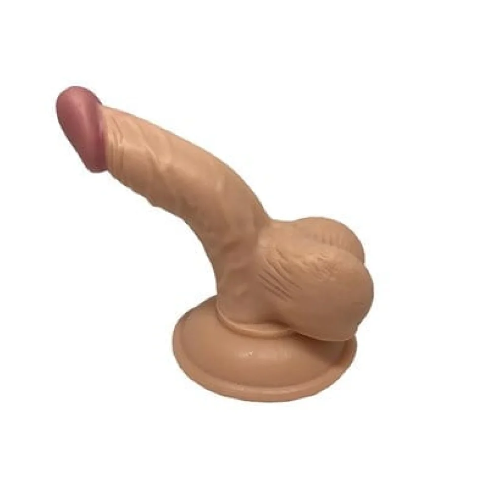 #1111 - 13 cm Vantuzlu Realistik Penis Anal Vajinal Dildo