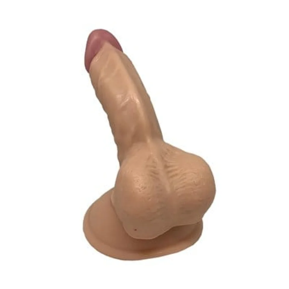 #1114 - 13 cm Vantuzlu Realistik Penis Anal Vajinal Dildo