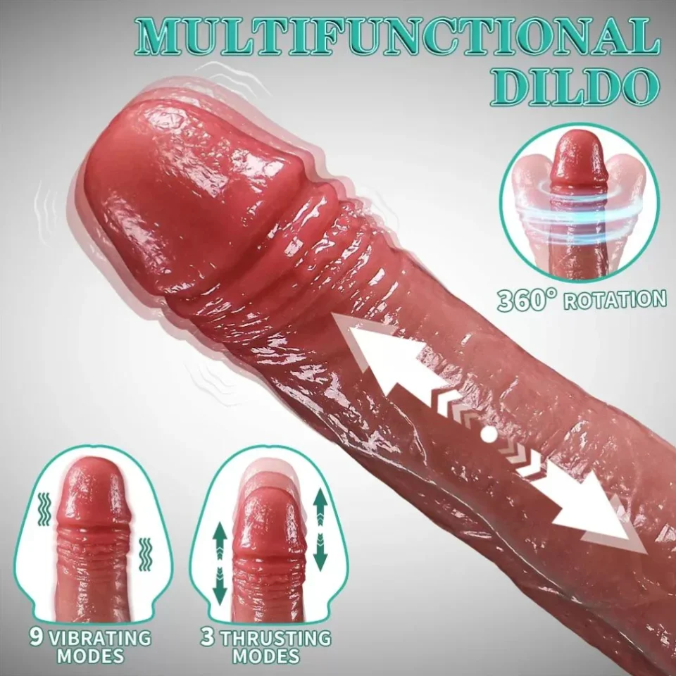 #11698 - 22 Cm Isıtmalı İleri Geri Hareketli ve Rotasyonlu Gerçekçi Vibratör