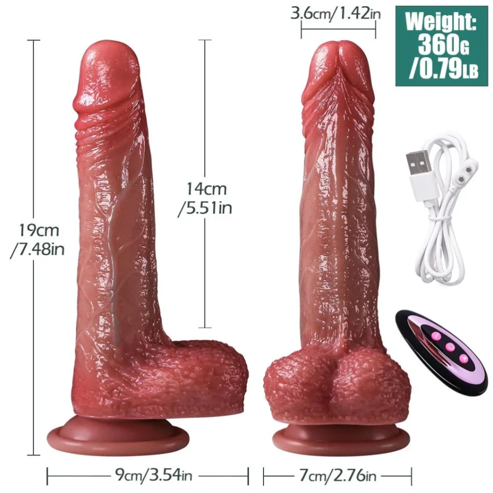 #11701 - 22 Cm Isıtmalı İleri Geri Hareketli ve Rotasyonlu Gerçekçi Vibratör