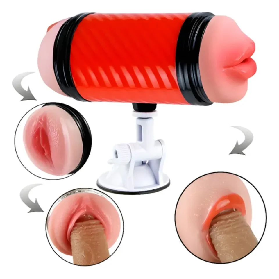 #11721 - Çift Taraflı Ağız ve Vajina Mastürbatör