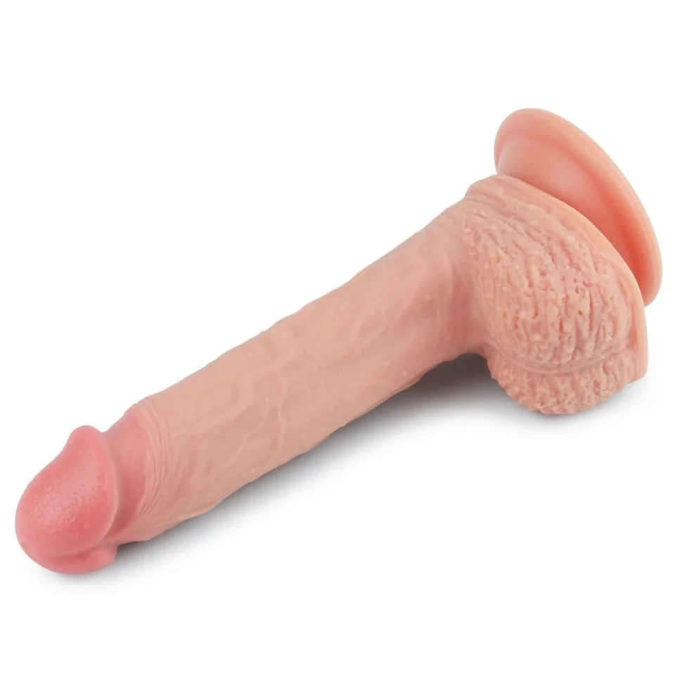 #1133 - 22 cm Gerçekçi Çift Katmanlı Silikon Penis