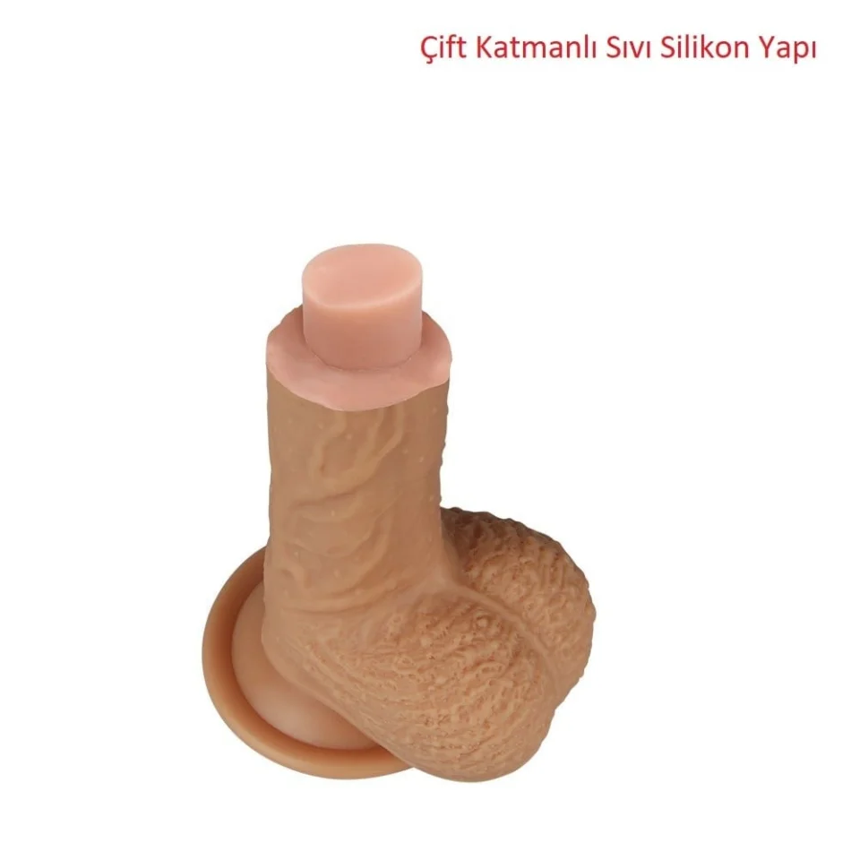 #1134 - 22 cm Gerçekçi Çift Katmanlı Silikon Penis