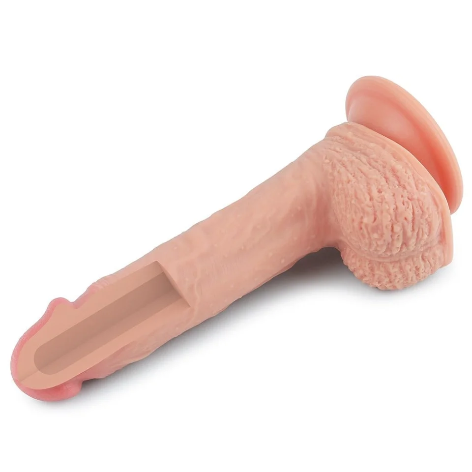#1140 - 22 cm Gerçekçi Çift Katmanlı Silikon Penis