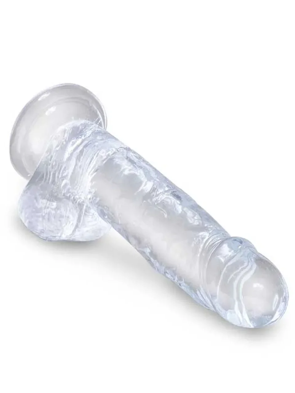 #11773 - 21 Cm Vantuzlu Şeffaf Kristal Jel Dildo