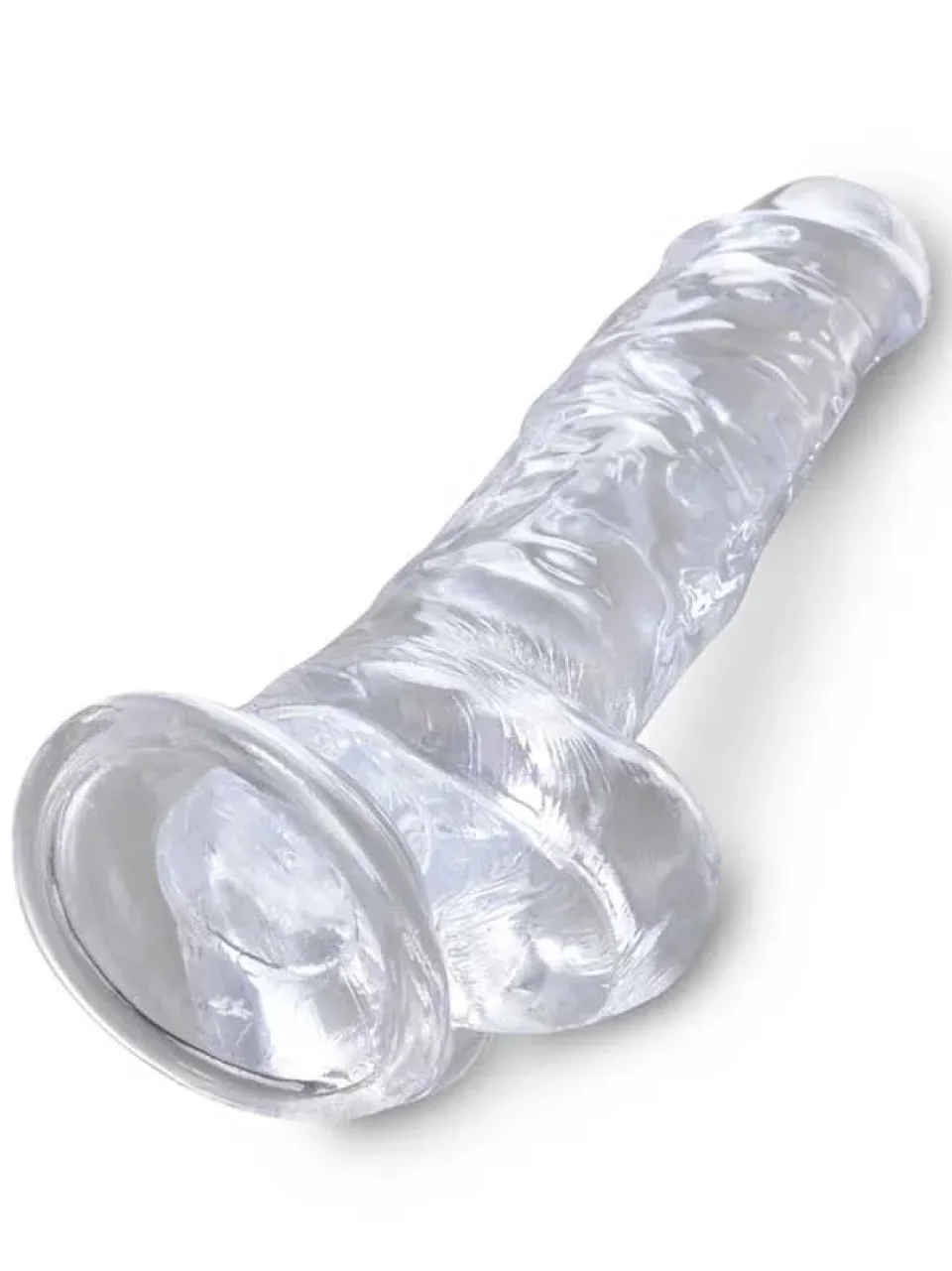 #11775 - 26 Cm Vantuzlu Şeffaf Kristal Jel Dildo