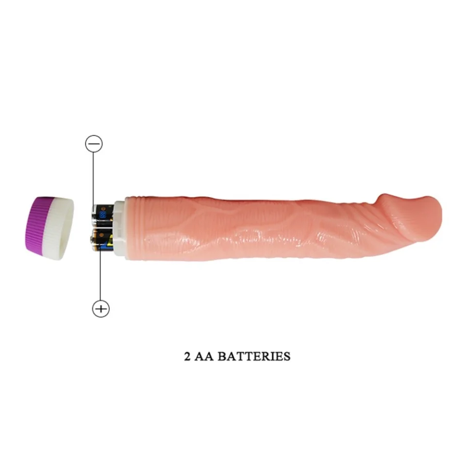 #1146 - 22 cm Güçlü Titreşimli Realistik Vibratör Gerçekci Penis Dildo