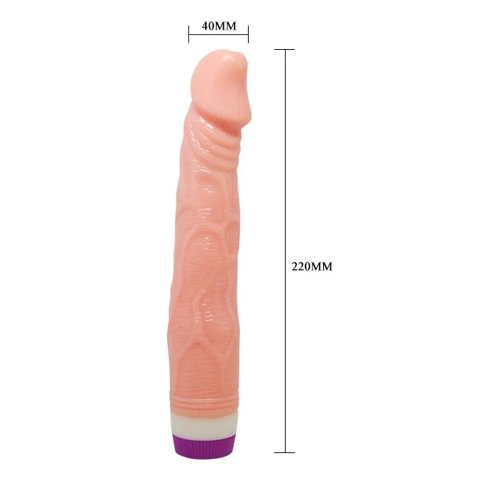 #1144 - 22 cm Güçlü Titreşimli Realistik Vibratör Gerçekci Penis Dildo