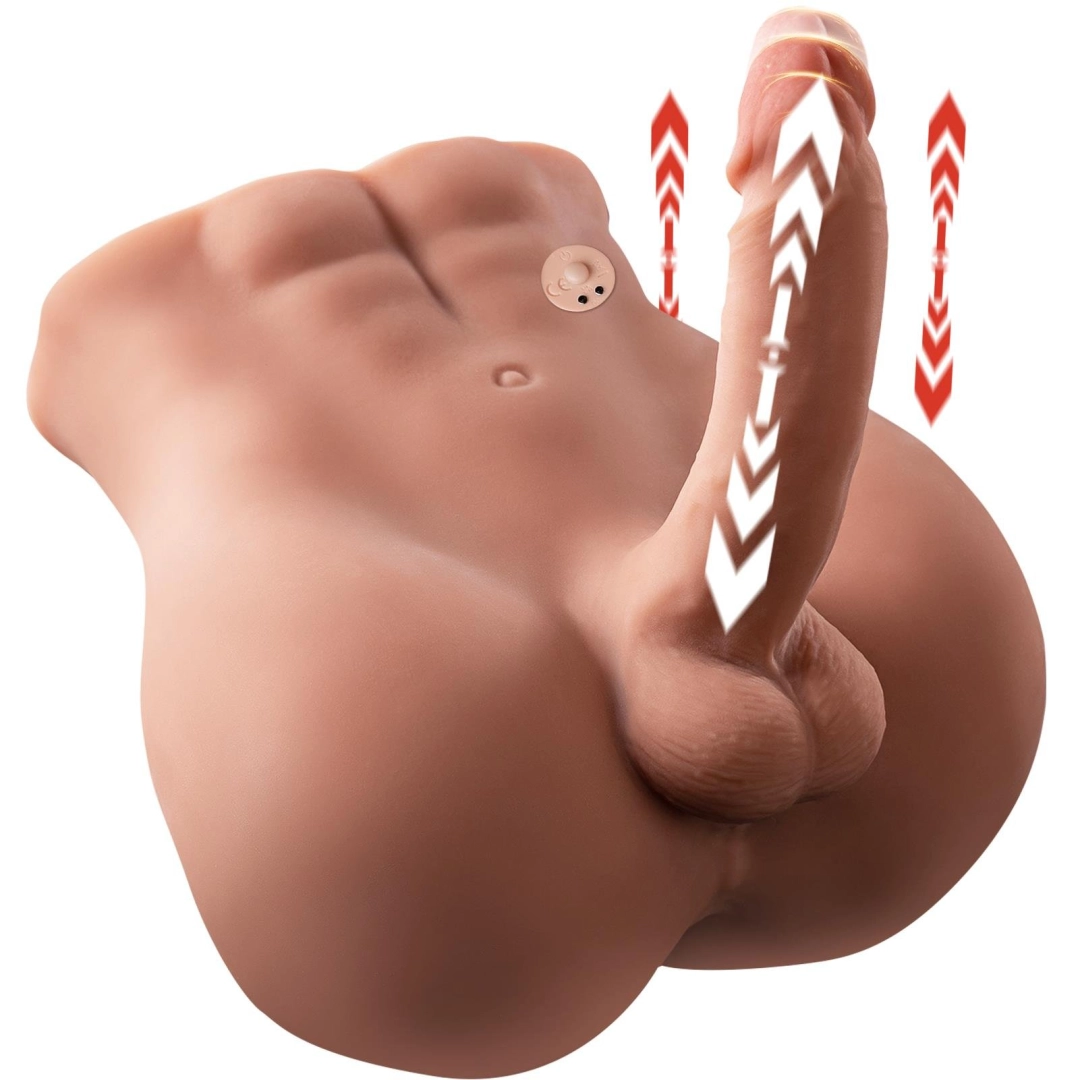 #12606 - Realistik İleri Geri Hareketli 18cm Penisli Anal Girişli Erkek Vücut