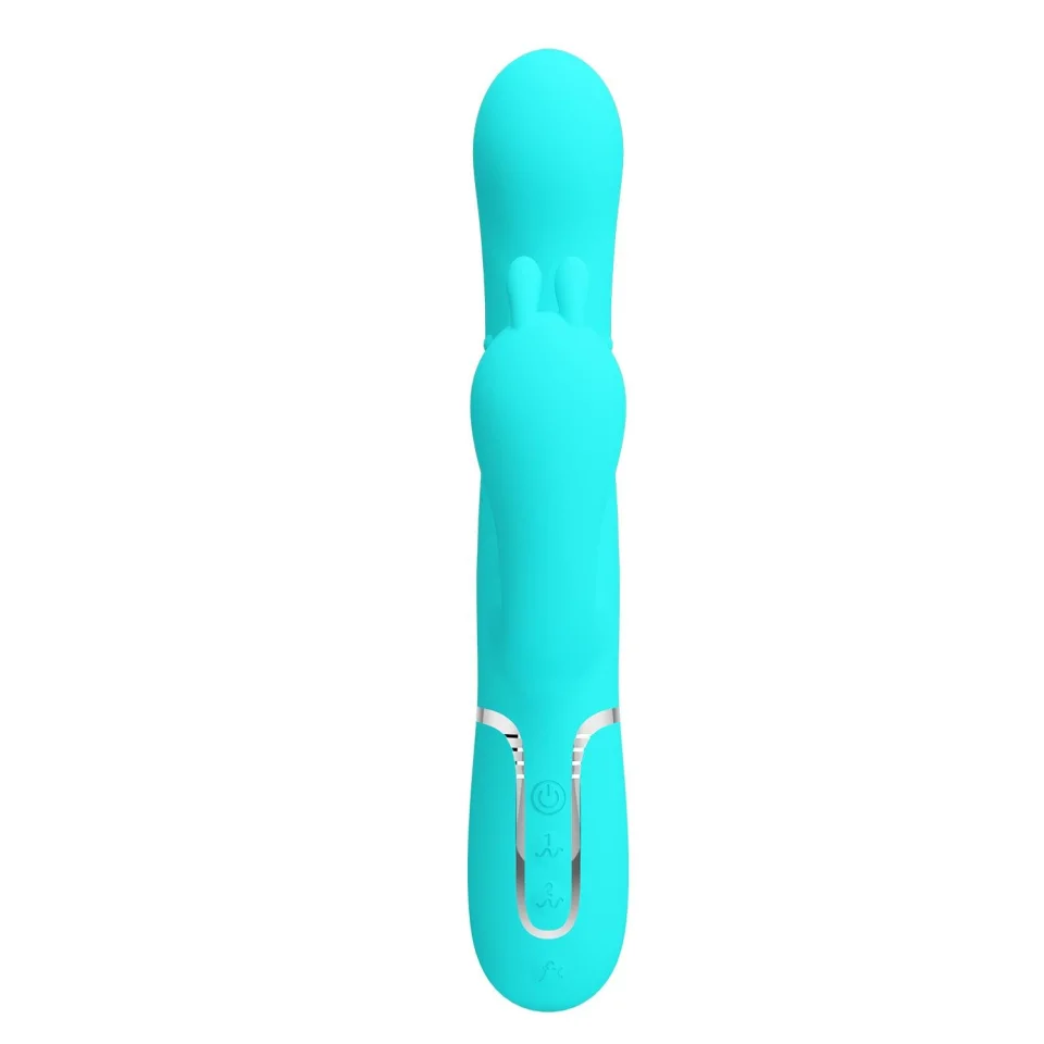 #11921 - Manyetik Şarjlı Oynar Gövdeli Klitoral & Anal Uyarıcılı Vibratör