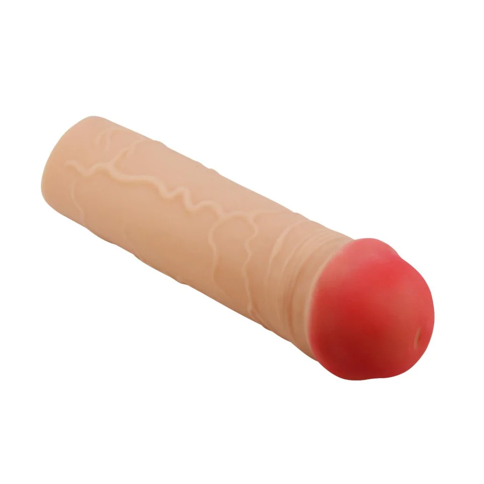 #11957 - 2,5 cm Dolgulu Premium Ten Rengi Silikon Penis Kılıfı