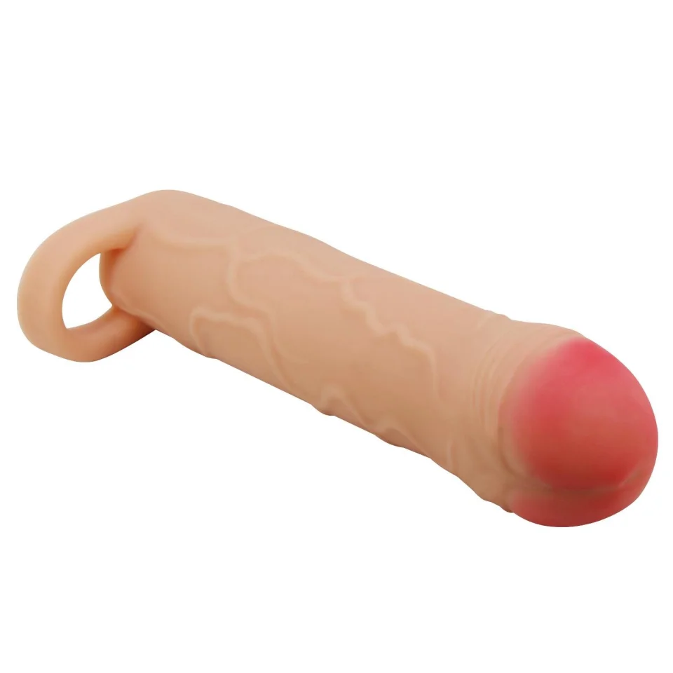#11958 - 2,5 cm Dolgulu Premium Ten Rengi Silikon Penis Kılıfı