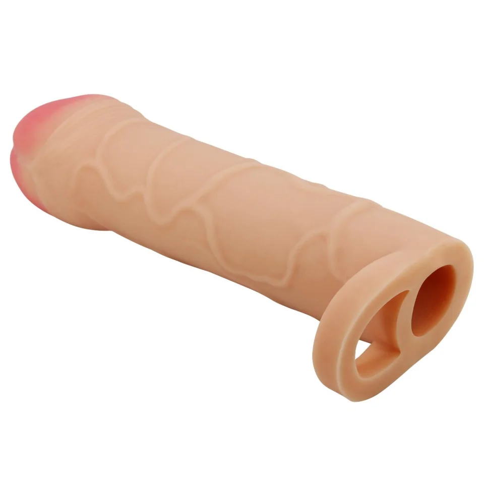 #11959 - 2,5 cm Dolgulu Premium Ten Rengi Silikon Penis Kılıfı