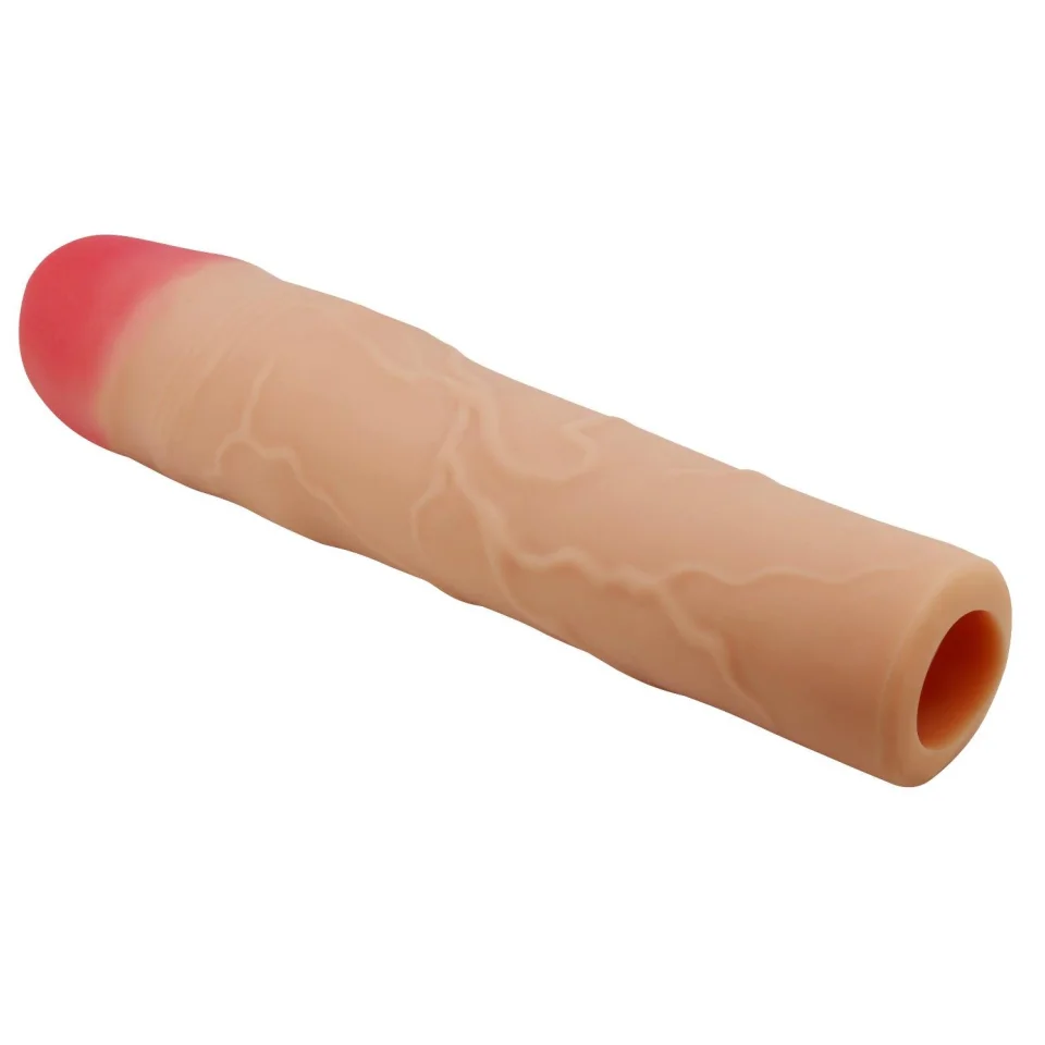 #11973 - 7,6 cm Dolgulu Premium Ten Rengi Silikon Penis Kılıfı - Kylian