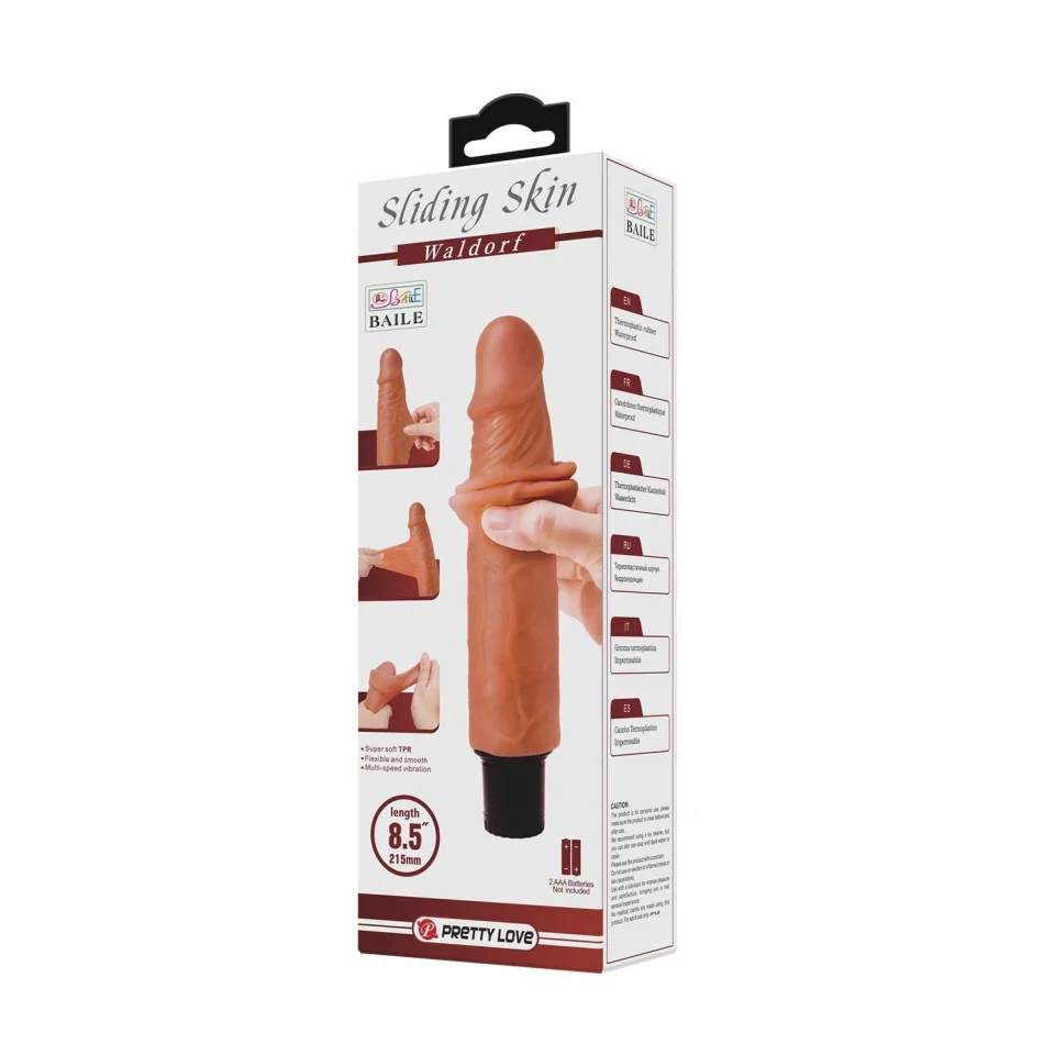 #11984 - 21,5 cm Çift katmanlı Güçlü Titreşimli Realistik Vibratör Dildo