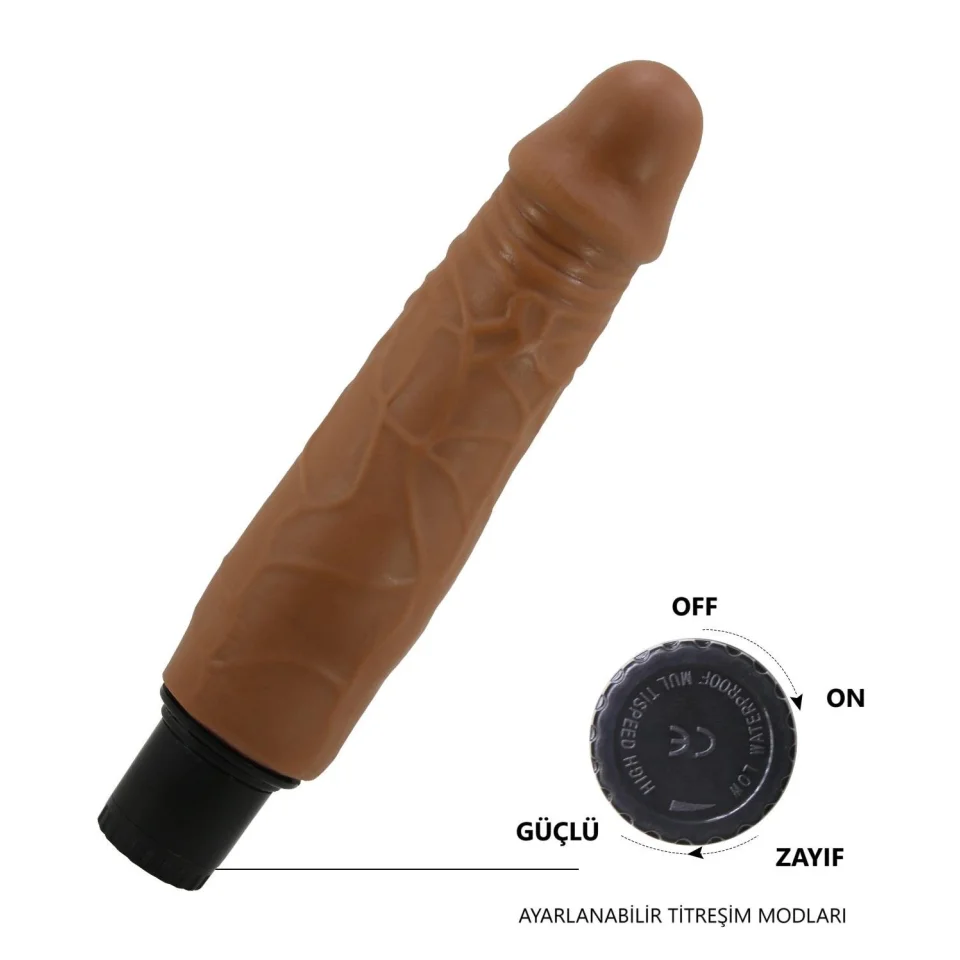 #11986 - 21,5 cm Çift katmanlı Güçlü Titreşimli Realistik Vibratör Dildo
