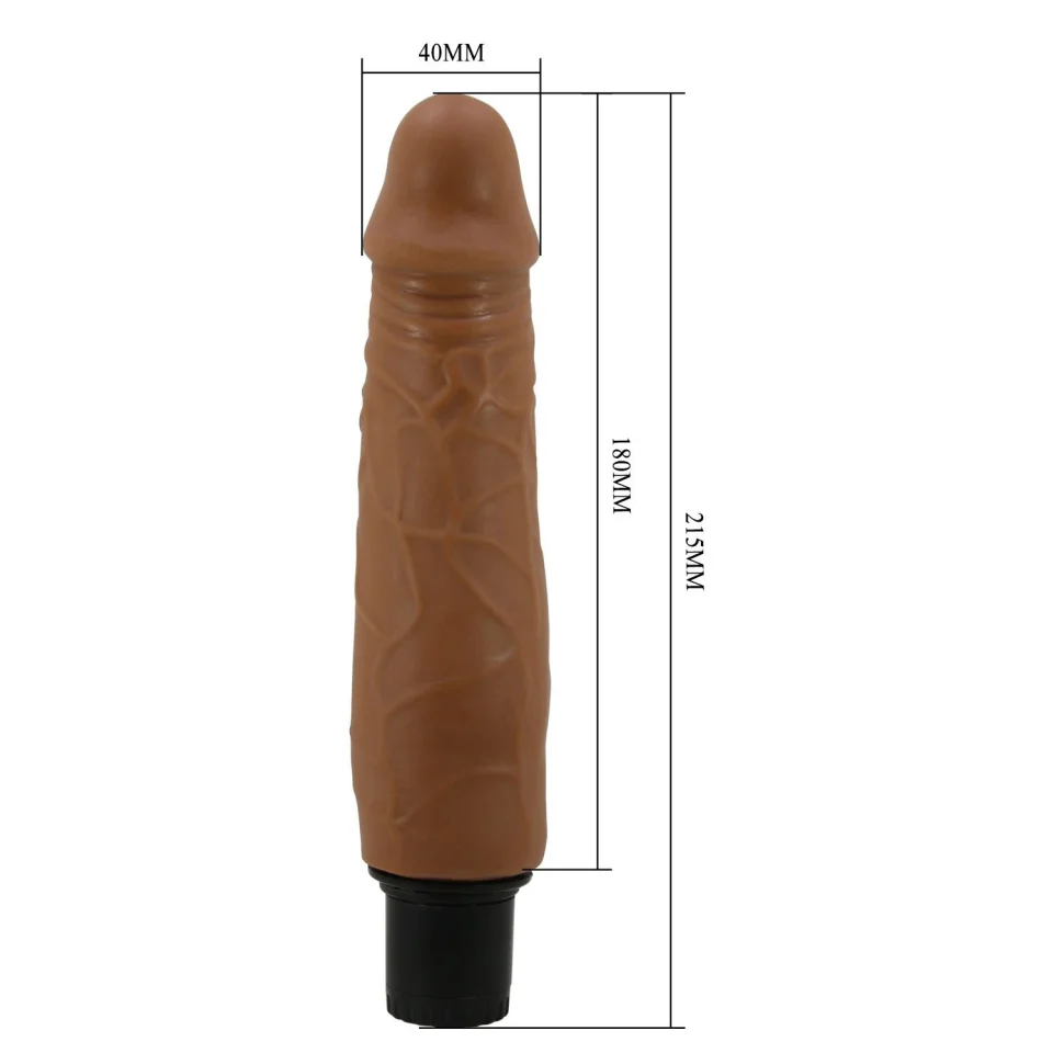 #11988 - 21,5 cm Çift katmanlı Güçlü Titreşimli Realistik Vibratör Dildo