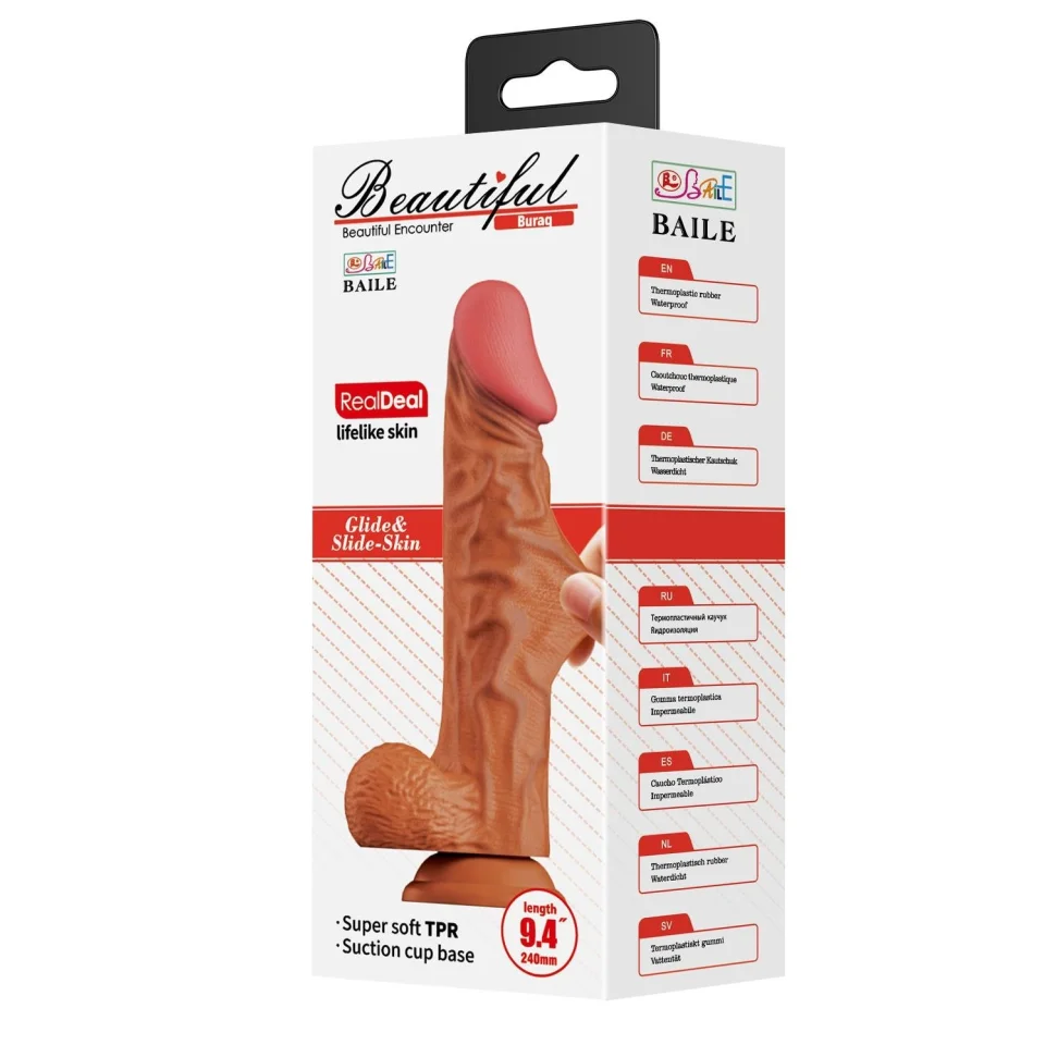 #12090 - Belden Bağlamalı 24 cm Çift Katmanlı Realistik Vantuzlu Dildo Strapon