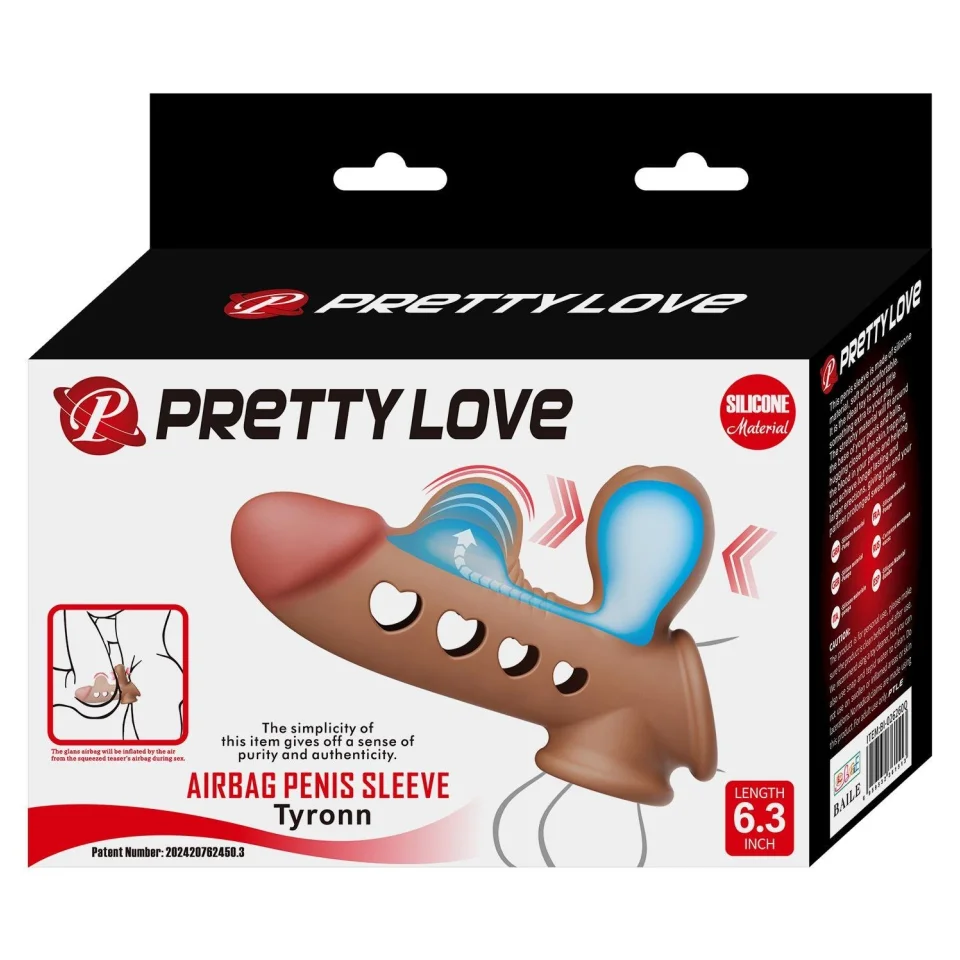 #12127 - Hava Yastıklı Premium Melez Rengi Silikon Penis Kılıfı - Tyronn