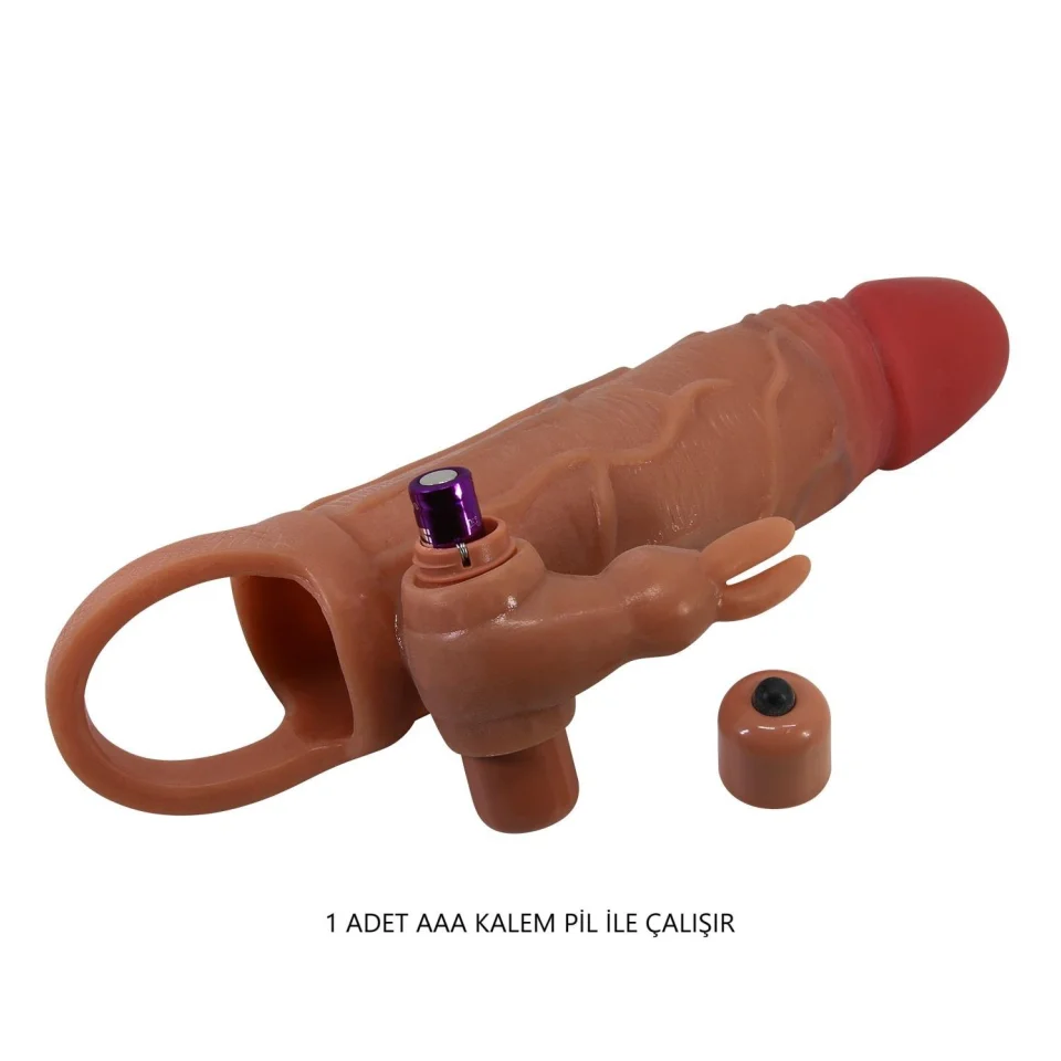 #12150 - 5 cm Dolgu Uzatmalı Titreşimli Penis Kılıfı - Osmar