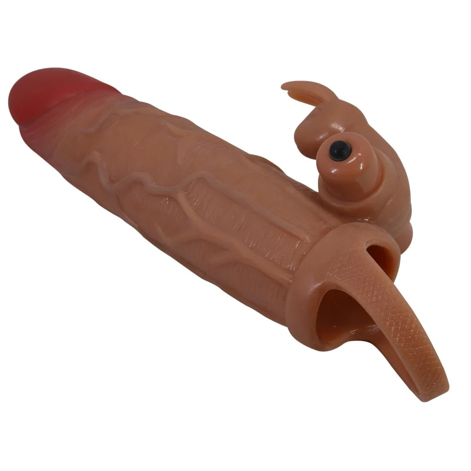 #12156 - 5 cm Dolgu Uzatmalı Titreşimli Penis Kılıfı - Osmar