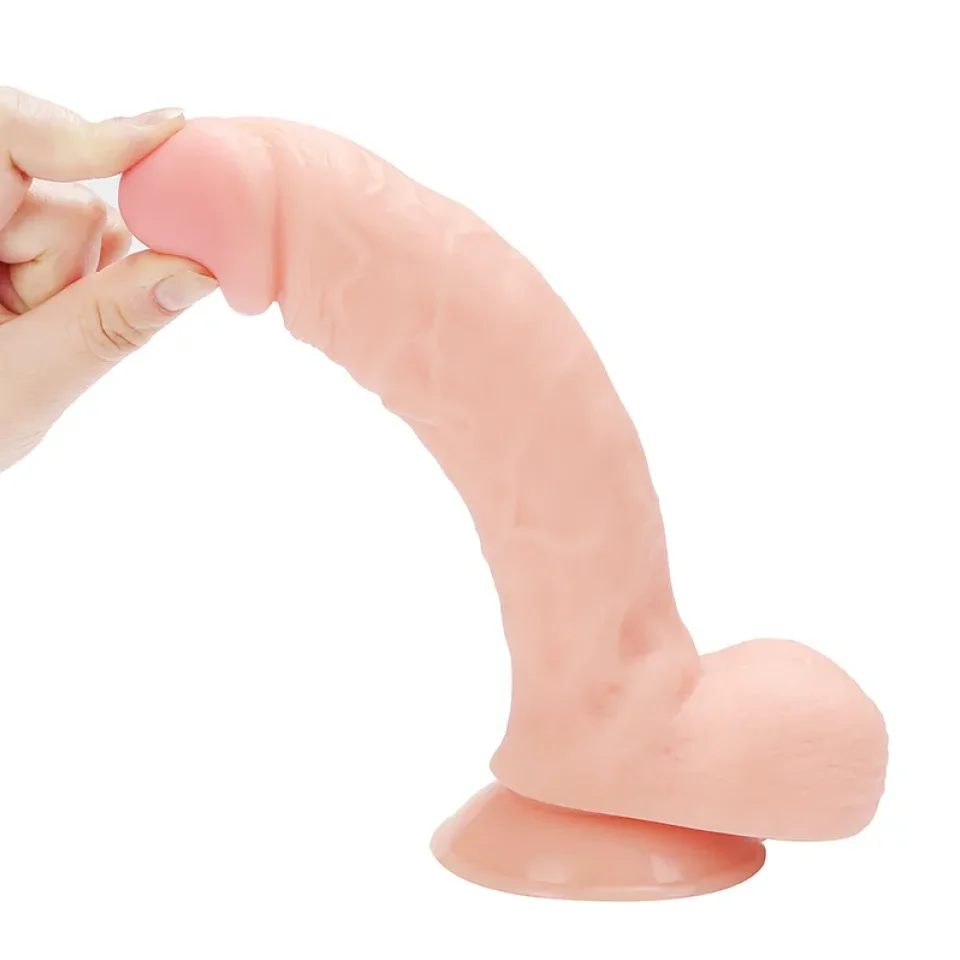 #12162 - 23 Cm Gerçekçi Testisli Kalın Dildo
