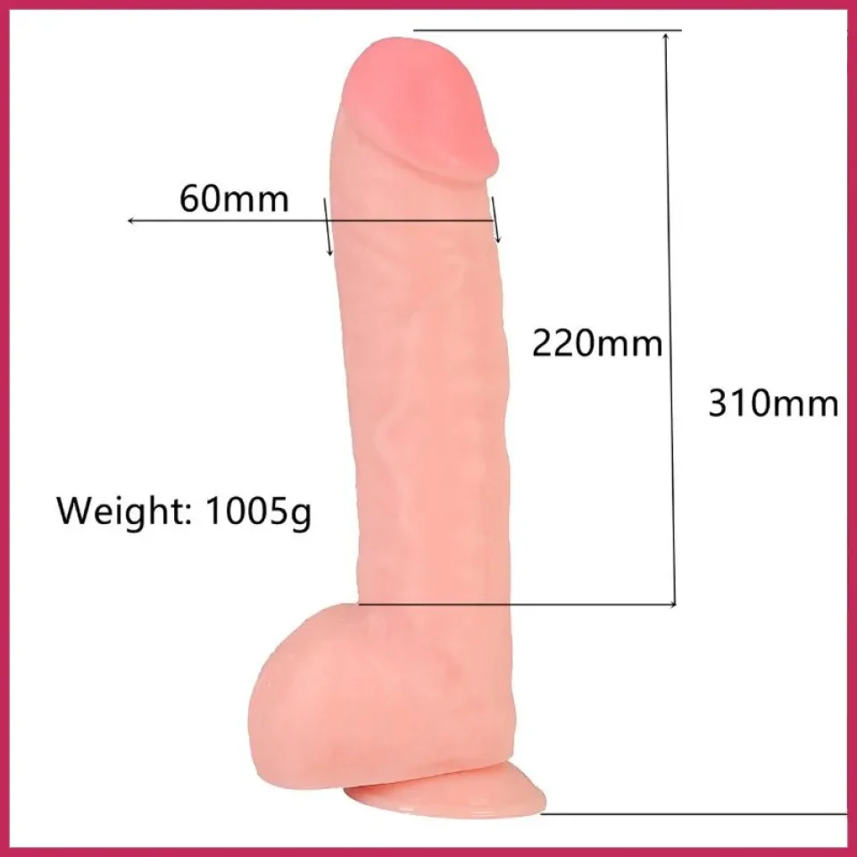 #12185 - 31 Cm Gerçekçi Mega Kalın Dildo Penis
