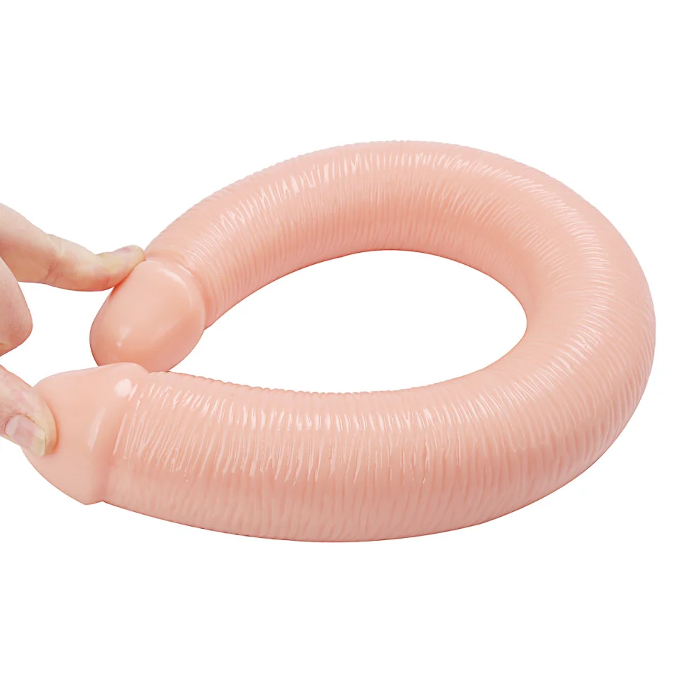 #12240 - 48.5 cm Çift Taraflı Gerçekçi Kalın Uzun Dildo
