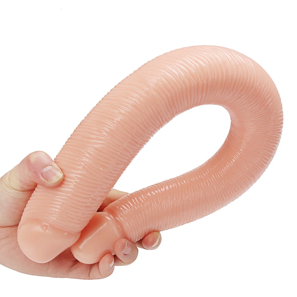 #12241 - 48.5 cm Çift Taraflı Gerçekçi Kalın Uzun Dildo