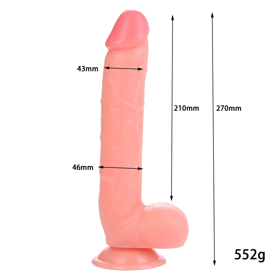 #12243 - 27 cm Ten Rengi Realistik Vantuzlu Dildo Penis
