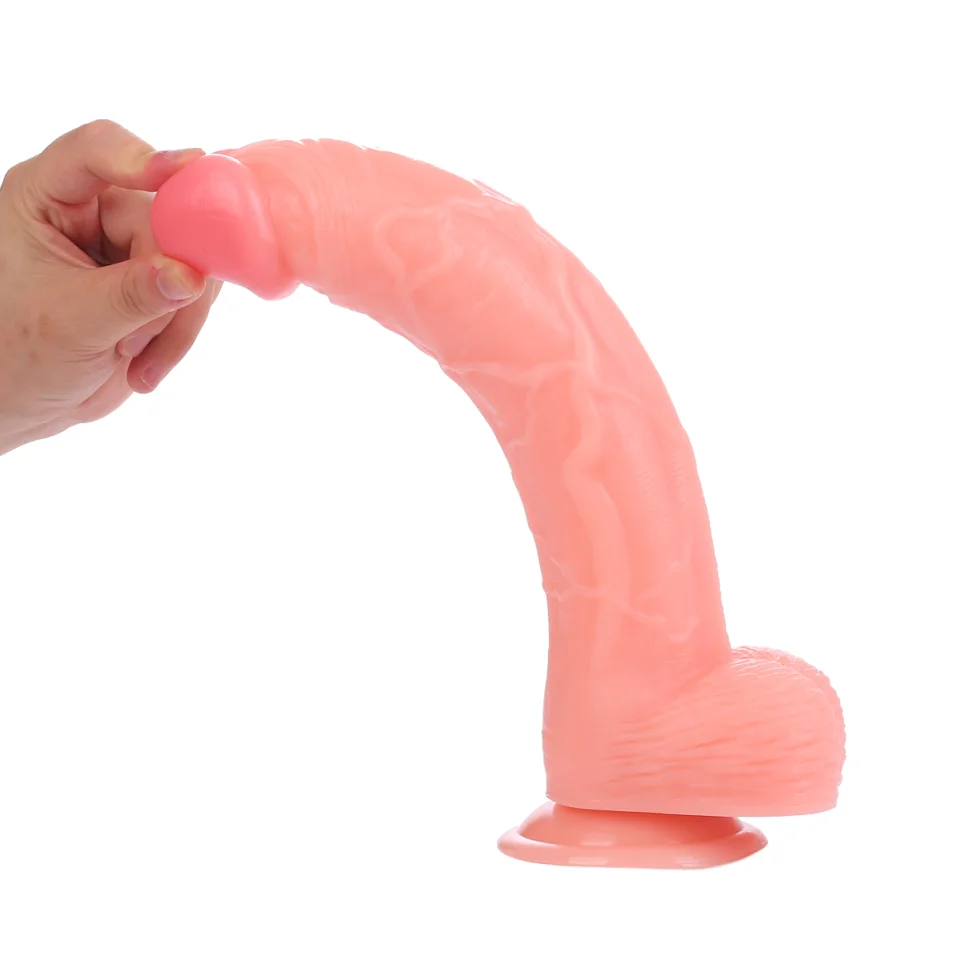 #12253 - 31 cm Realistik Büyük Boy Kalın Vantuzlu Penis Dildo
