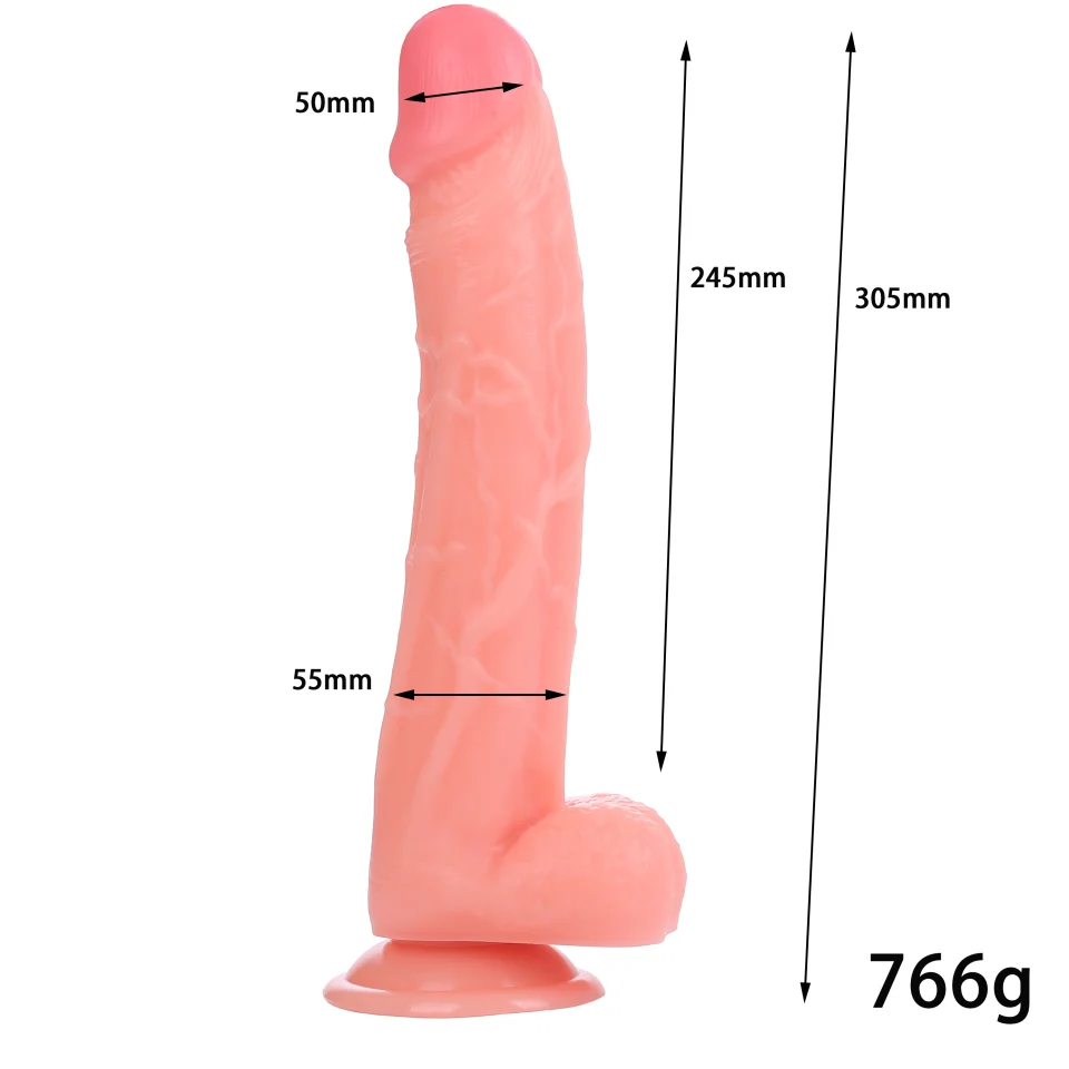 #12262 - 30.5 cm Realistik Vantuzlu Dildo Penis