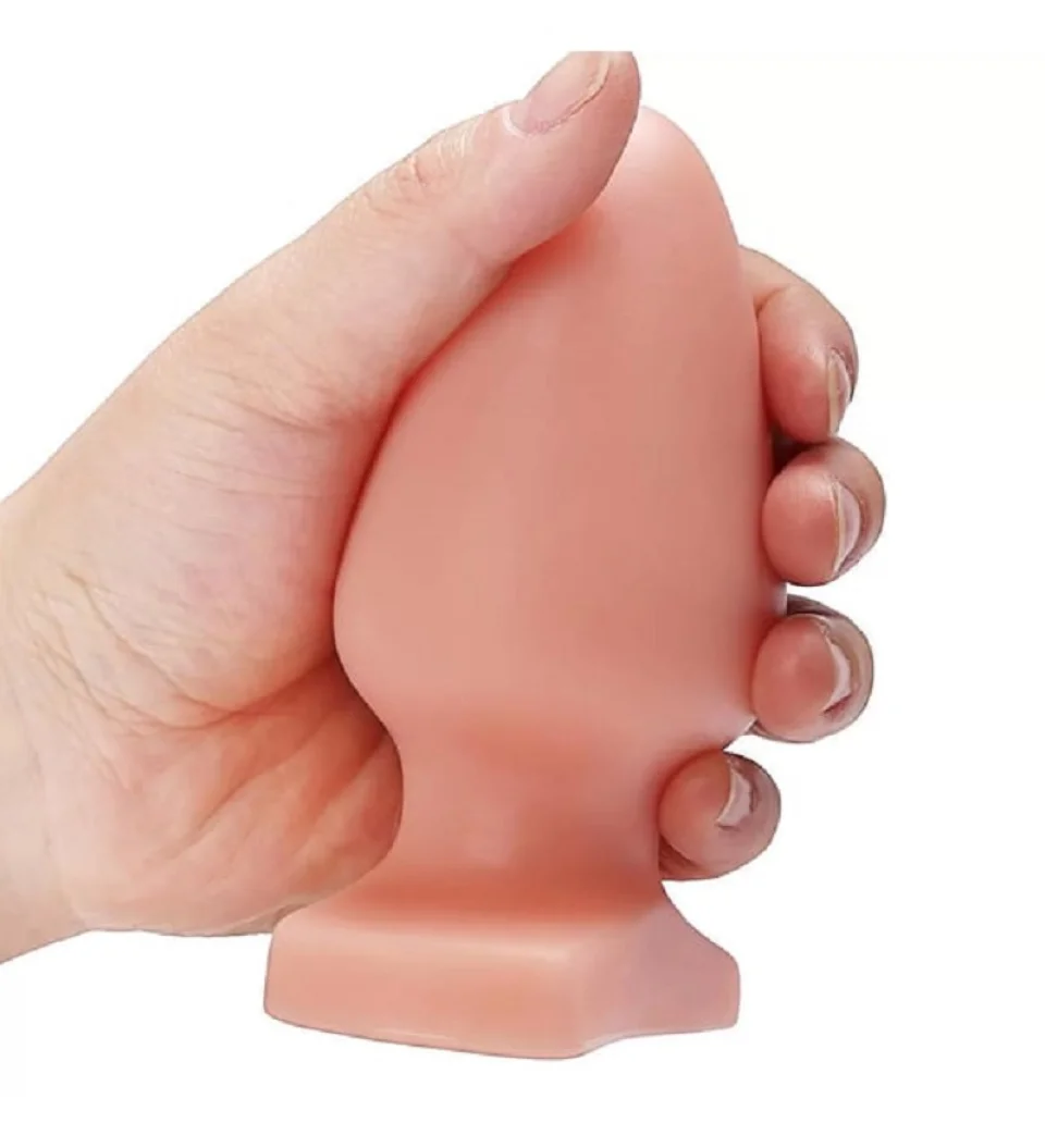 #12281 - 12 cm Büyük Boy Ten Rengi Silikon Anal Plug
