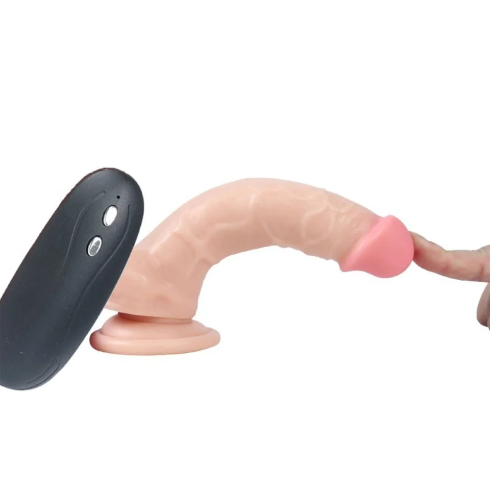 #1191 - 17 cm Gerçekçi Titreşimli Dildo Vibratör Penis