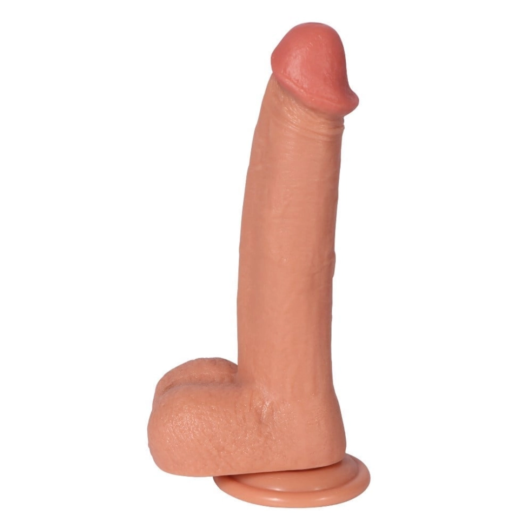 #12558 - 23 cm Realistik Vantuzlu Testisli Dildo Penis