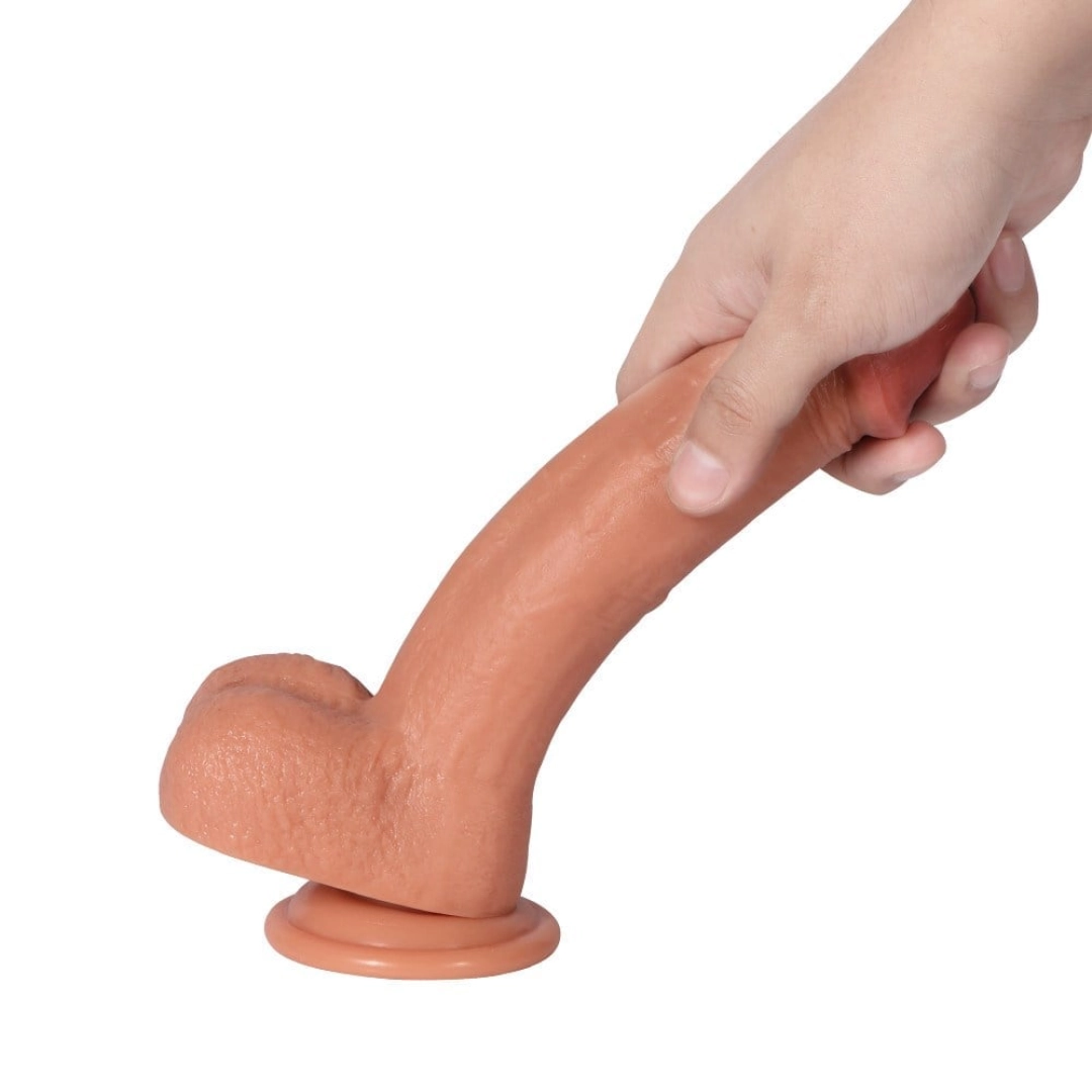 #12562 - 23 cm Realistik Vantuzlu Testisli Dildo Penis