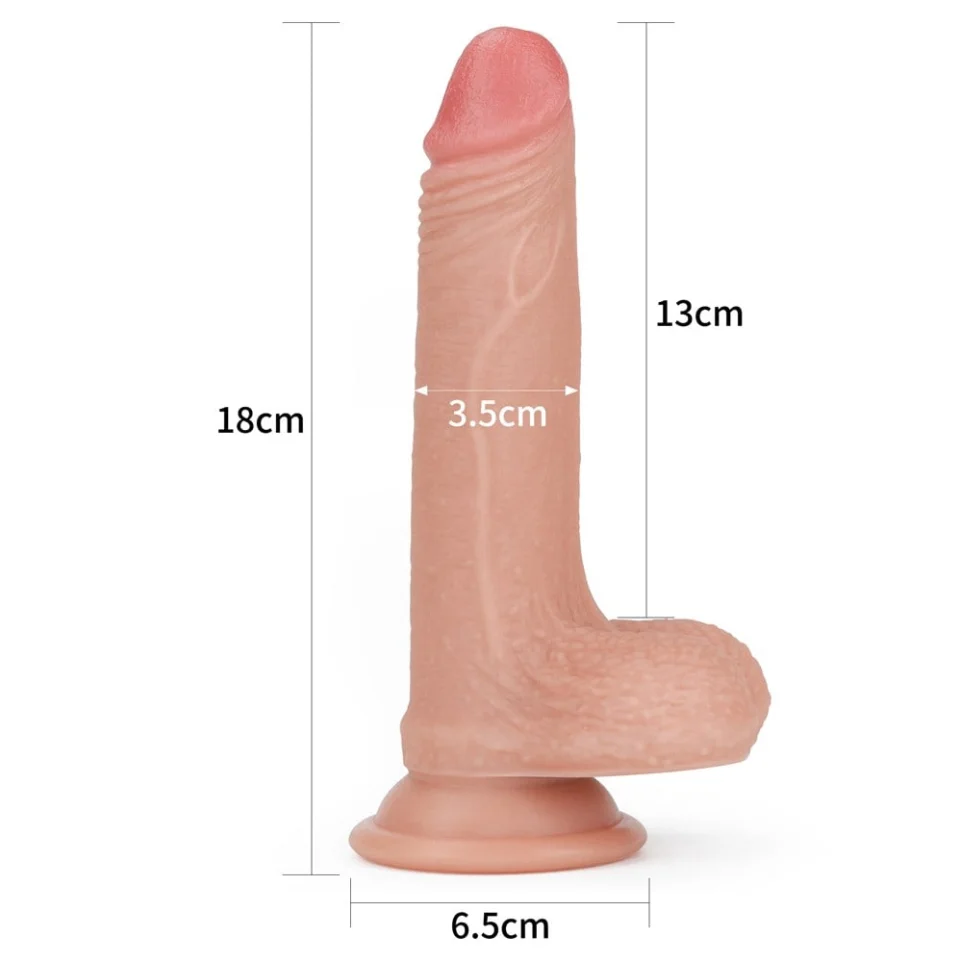 #1199 - 18 cm Yeni Nesil Ultra Yumuşak Dokulu Realistik Dildo Penis