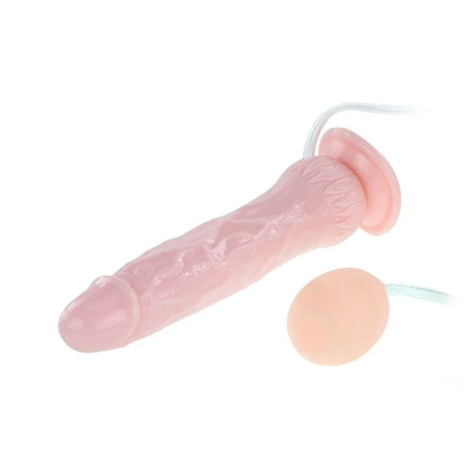 #1223 - 19.5 cm Su Fışkırtmalı Vantuzlu Realistik Dildo Ten Dokulu Penis