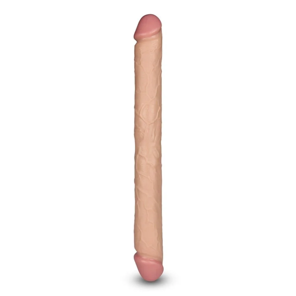 #1238 - 43 cm Çift Taraflı Realistik Dildo Anal Vajinal Penis