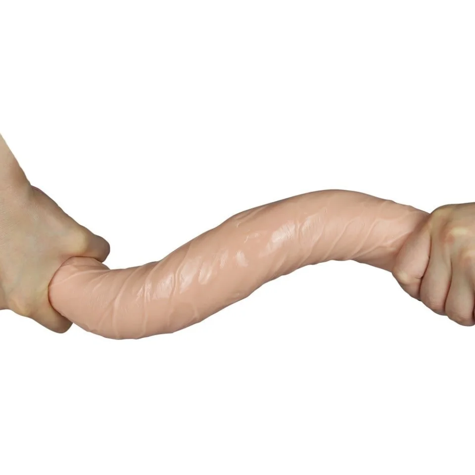 #1241 - 43 cm Çift Taraflı Realistik Dildo Anal Vajinal Penis