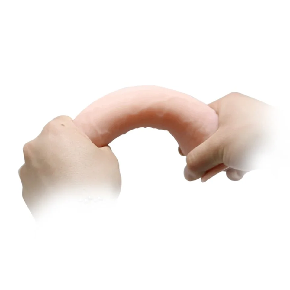 #1249 - 20 cm Vantuzlu Kıkırdaklı Testissiz Realistik Anal Dildo Penis