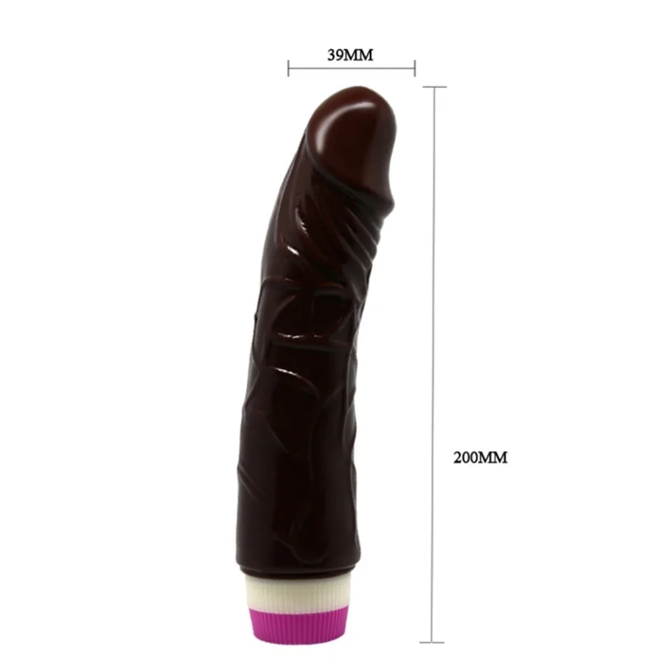 #1259 - 18,5 cm Titreşimli Melez Realistik Vibratör Penis Dildo