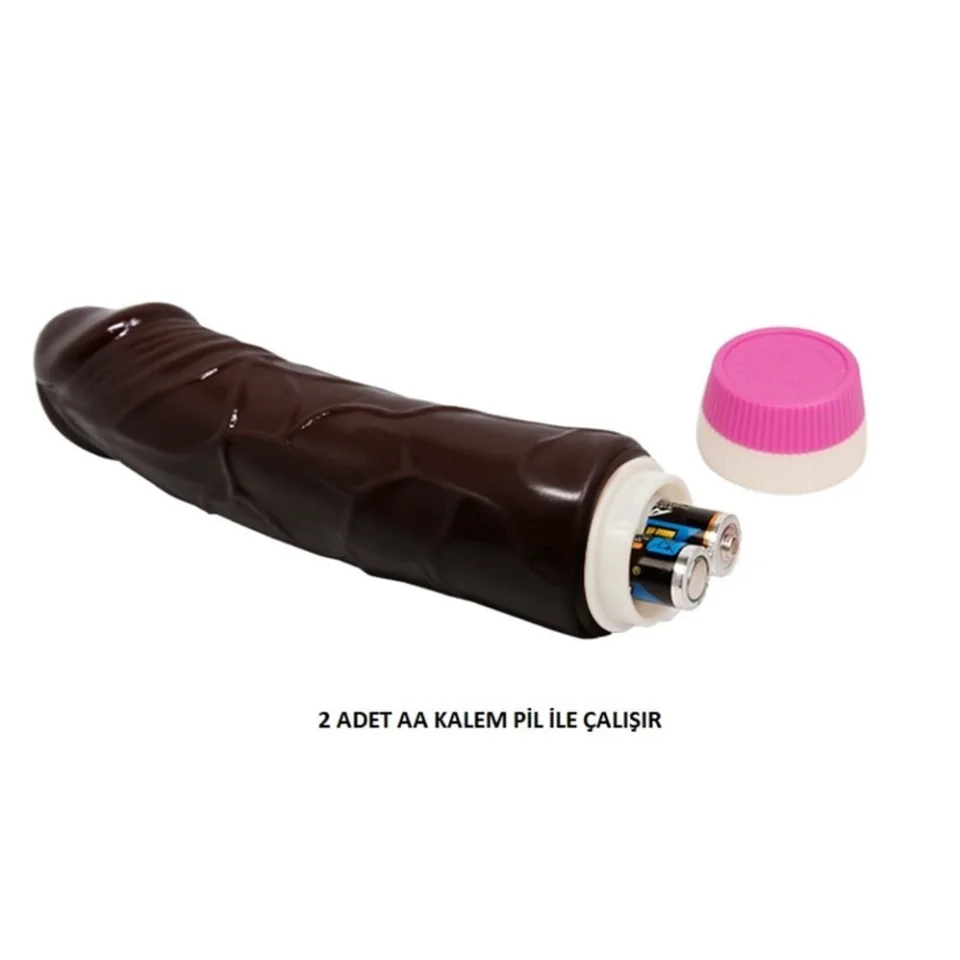 #1260 - 18,5 cm Titreşimli Melez Realistik Vibratör Penis Dildo
